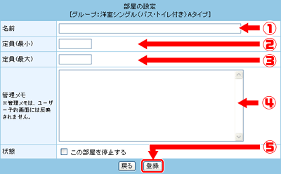 部屋の追加